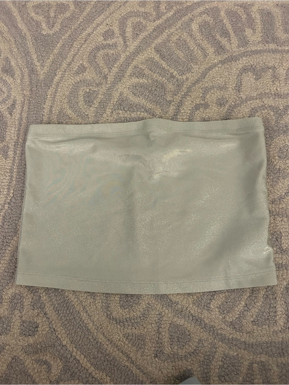 H&M Shimmery Pale Gray Mini Tube Skirt